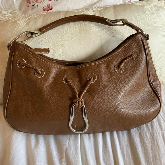 BCBGMAXAZRIA Cocoa Brown Leather Pebbled Bag - Picture 2 of 11